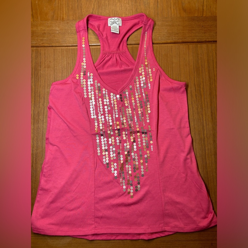 Pink Sequin Tank ✨ Size M